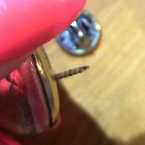 90s Barbara Bui Paris Flower Glass Dome Pin - Picture 8 of 8